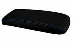 Console Lid Armrest Cover for Ford Explorer (1995–2001) Carbon Fiber Blue Stitch