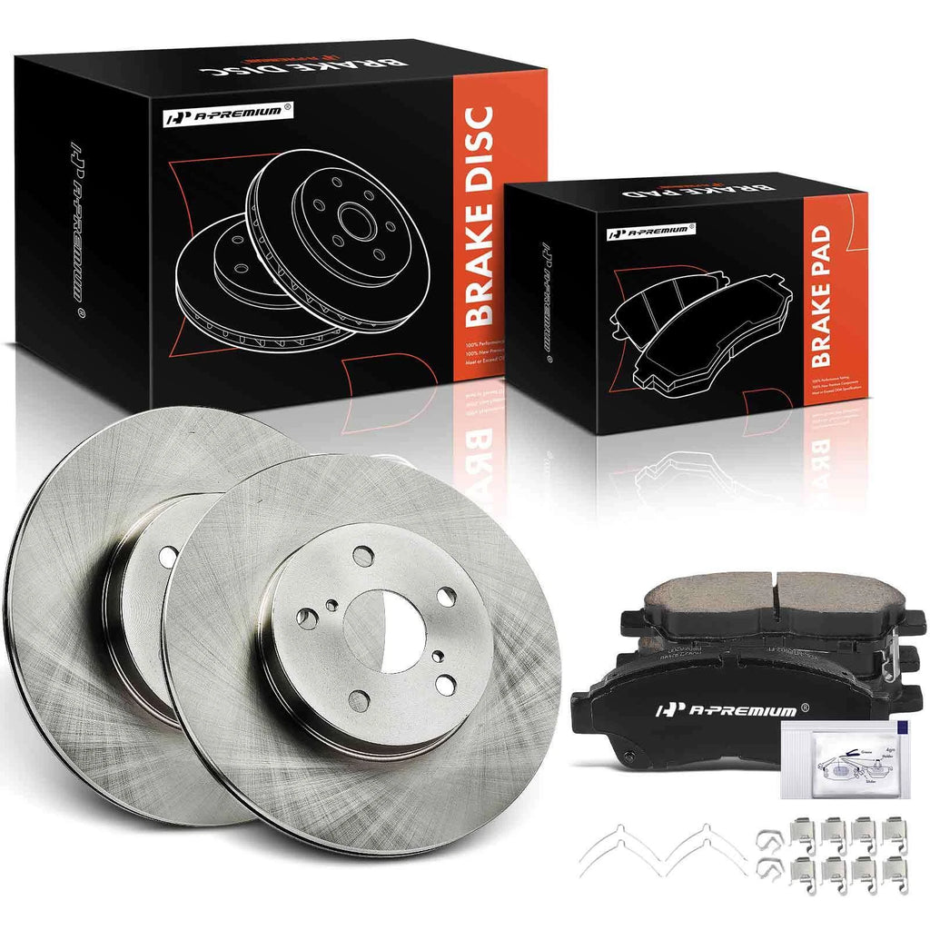 Ceramic Brake Pads and Front Disc Rotors for Toyota RAV4 (1996-2000)