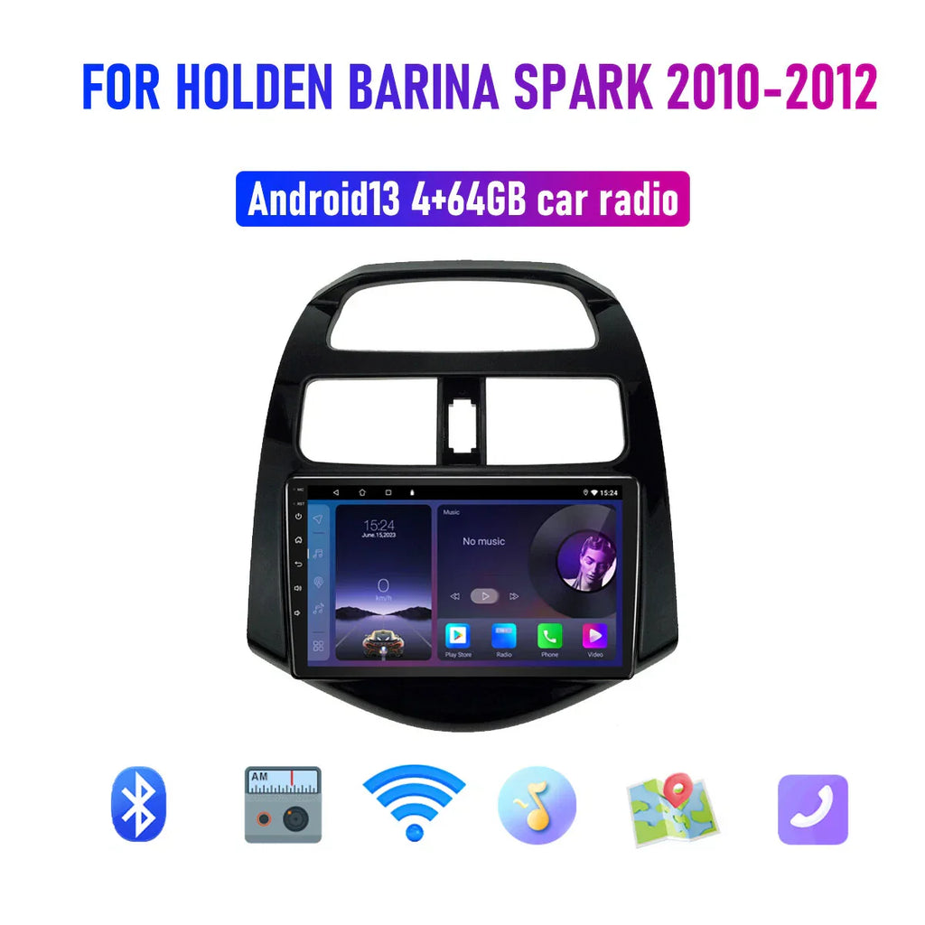 4+64GB GPS Wireless CarPlay Android Auto Cam for Holden Barina Spark (2010-2012)