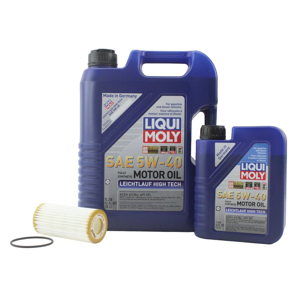 Oil Change Kit 6L Liqui Moly 5W-40 Mahle for Audi 1.8/2.0L