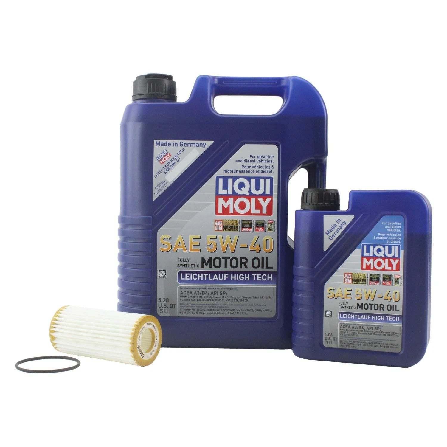Oil Change Kit 6L Liqui Moly 5W-40 Mahle for Audi 1.8/2.0L