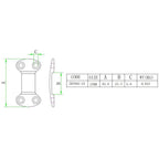 Tie Down Plate 25mm 316 Stainless Steel for Marine Trailer (2010–2023)