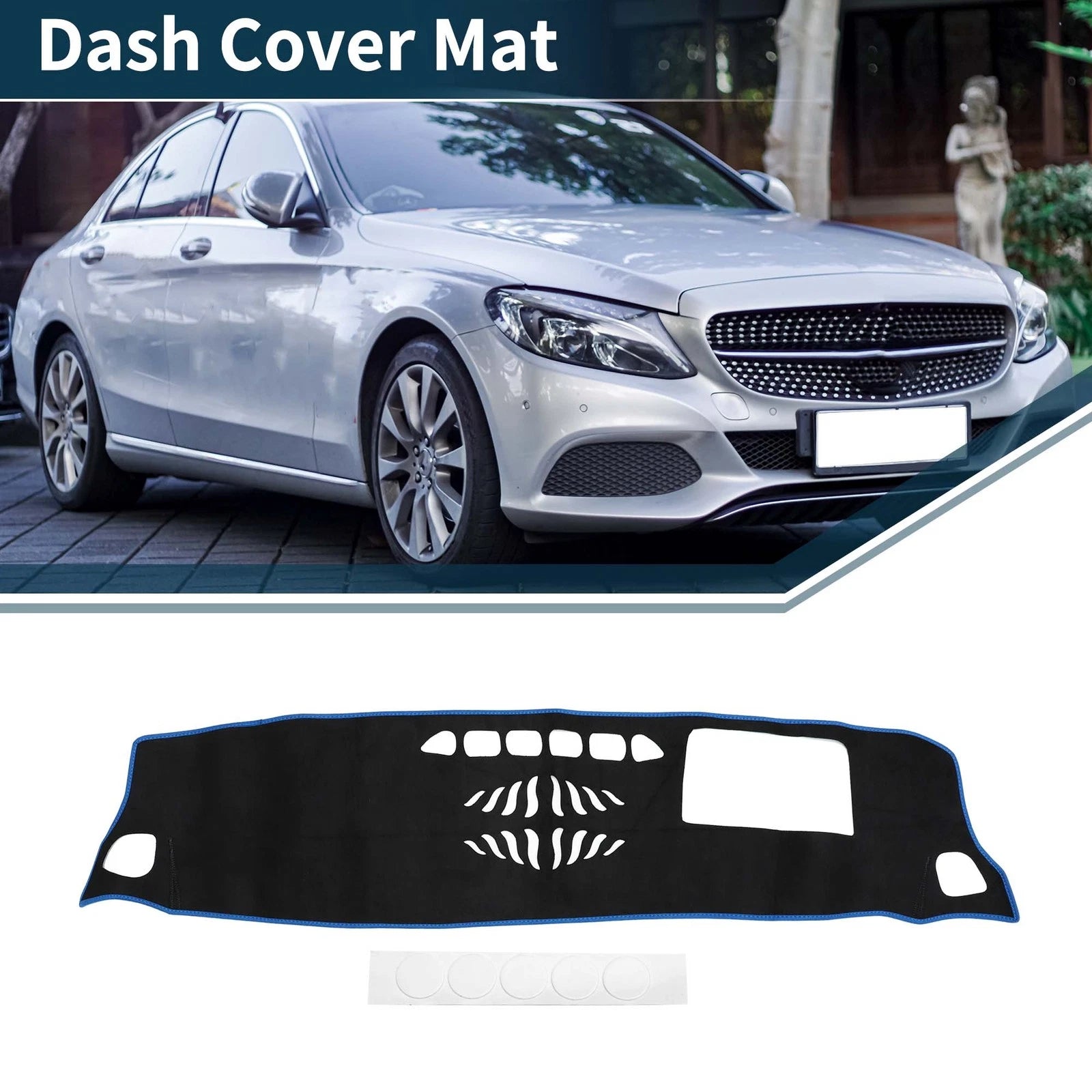 Dashboard Dash Cover Mat for Mercedes-Benz GLB X247 (2020–2022) Black Blue