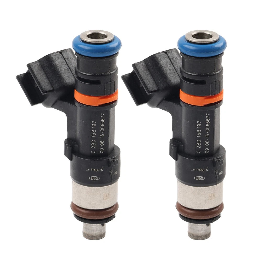 2X Fuel Injector 0280158197 for Polaris Ranger 800, RZR 800 (2011–2017)