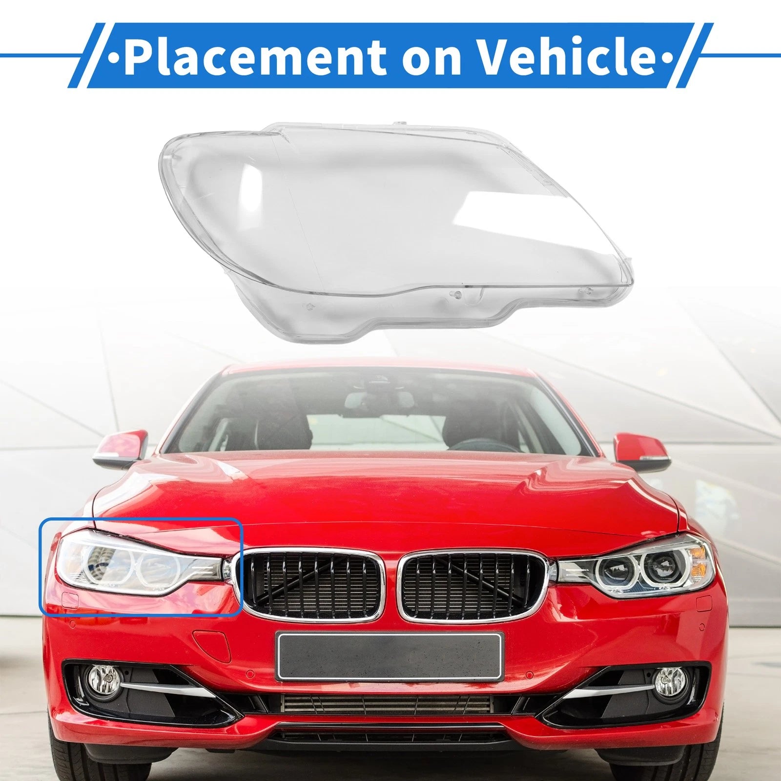 1 Pc Headlight Lens Cover for BMW 7 Series E65 (2002–2008) No. 63127162118