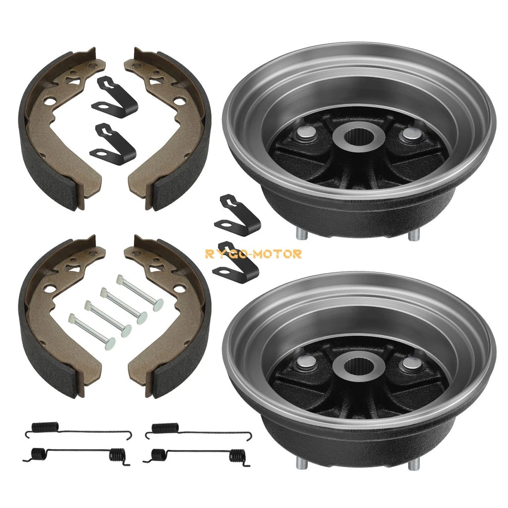 2X Rear Brake Drums & Brake Shoes Kit for Kawasaki KAF400 Mule 600 610 (2005–2016)