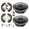 2X Rear Brake Drums & Brake Shoes Kit for Kawasaki KAF400 Mule 600 610 (2005–2016)