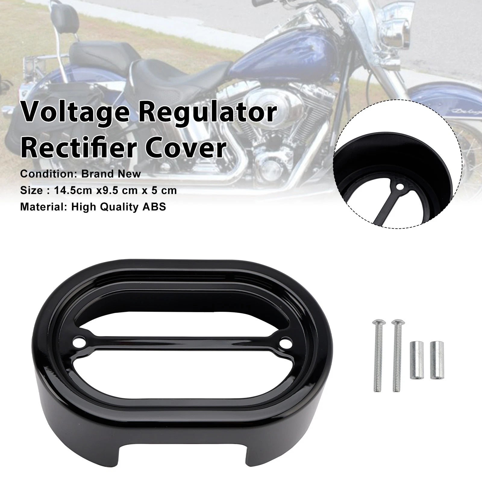 Voltage Regulator Rectifier Cover for Softail Breakout (2001–2017) Black