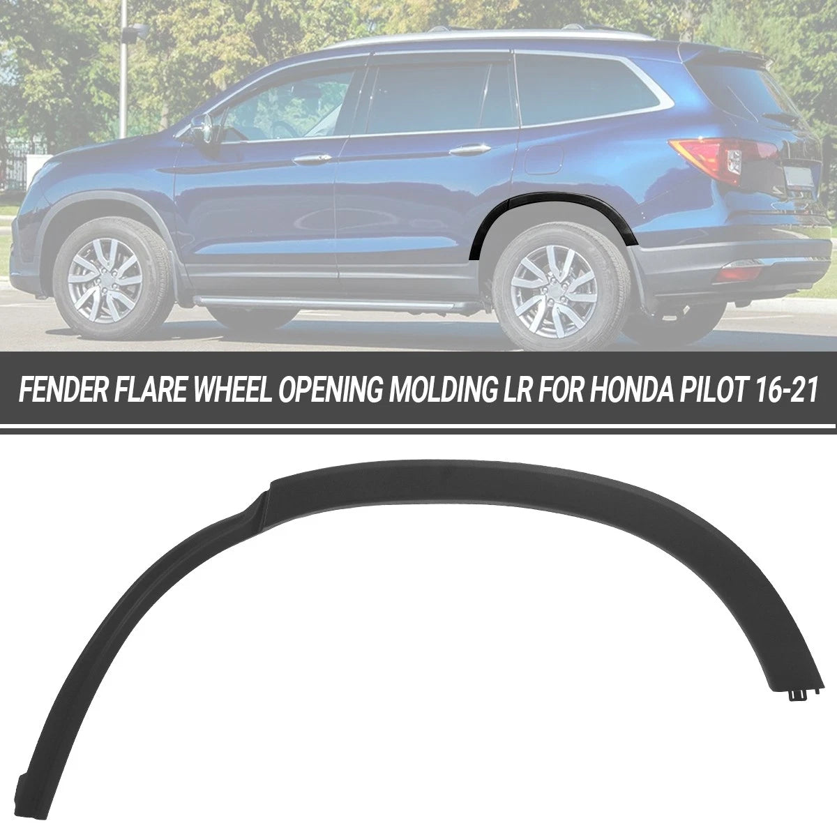 Rear Left Fender Flare Wheel Opening Trim for Honda Pilot (2016–2022)
