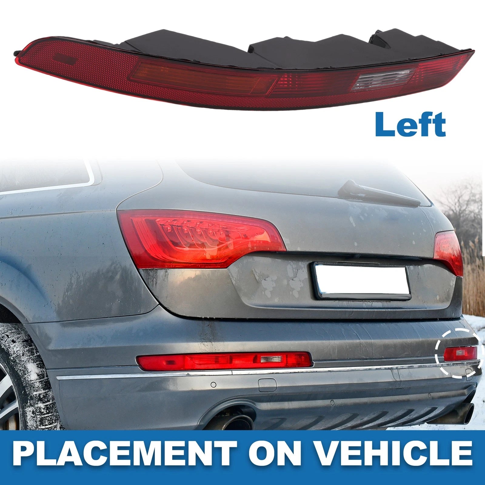 1pc Rear Left Tail Light Shell for Audi Q3 (2016–2018) No. 8U0945095B