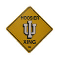 Embossed Metal Crossing Sign for Indiana Hoosiers 12" x 12"