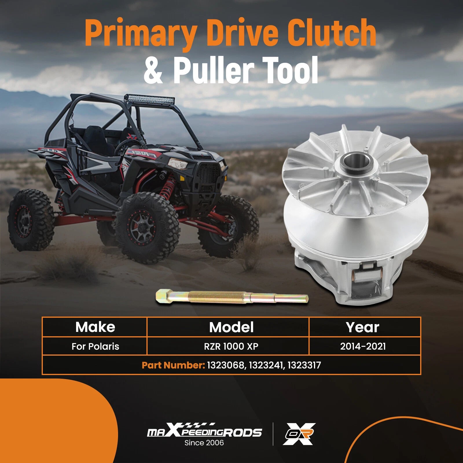 Complete Primary Driven Clutch for Polaris RZR 1000 XP (2014–2023)