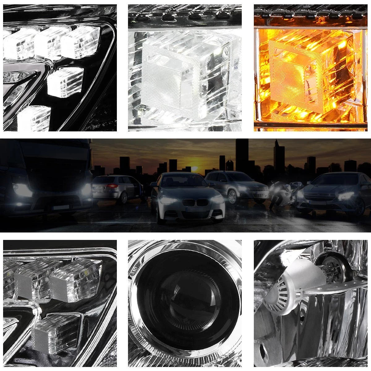 Full LED Switchback Turn Signal Projector Headlights for Ford F-150 (2018–2020)