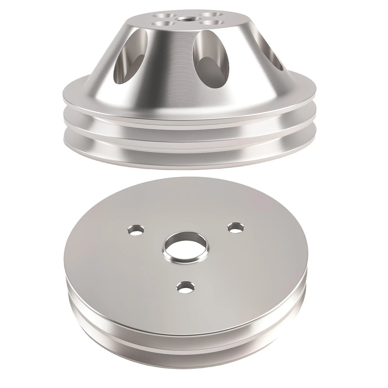 Double V-Belt Drive Pulley for Chevrolet 283-350 (Short Water Pump System)