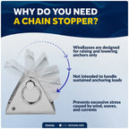 Stainless Steel Anchor Chain Lock Stopper for 5/16-Inch - 3/8-Inch Chains