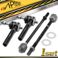 Set of 4 Rear Inner & Outer Tie Rod Ends for Chevy Silverado 1500 (2002–2005)