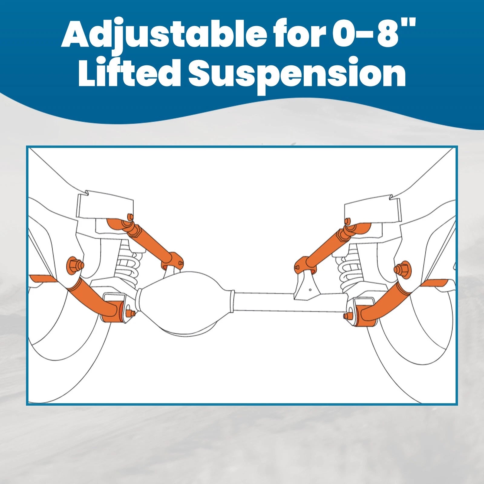 Set of 4 Adjustable Control Arms for Jeep Wrangler TJ (1997-2006)