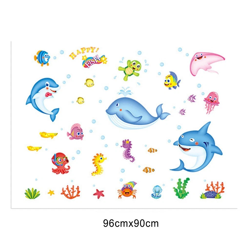 Lively Marine Life PVC Stickers for Home Decor