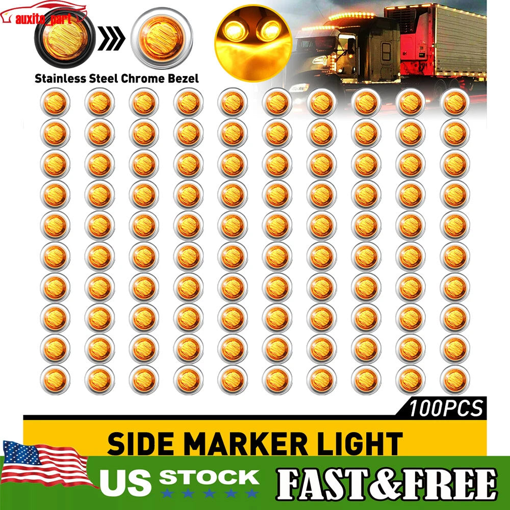 Set of 20 LED Marker Lights for Truck Trailer