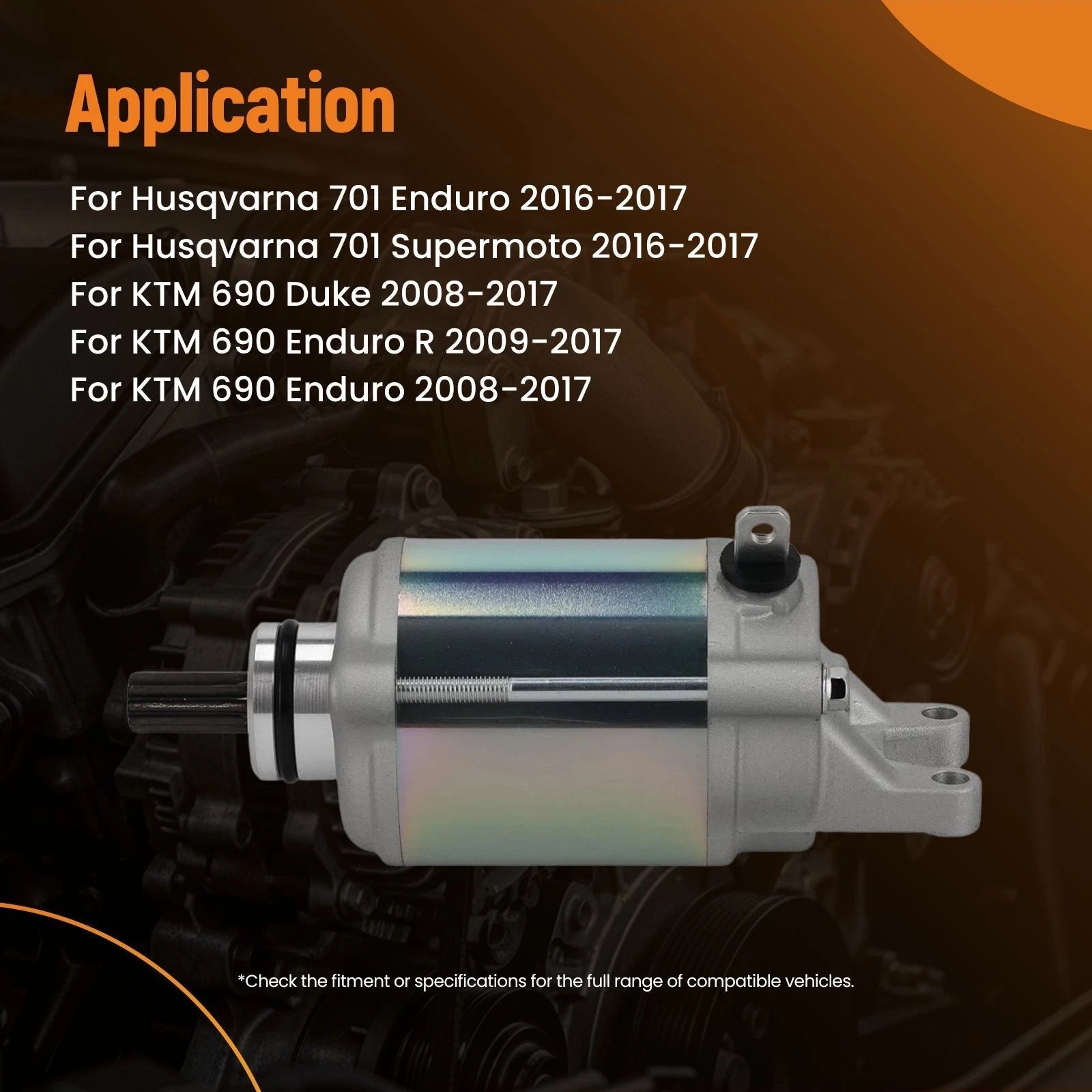 9 Teeth Starter Motor for KTM 690 (2008–2017) 75040001000 PMDD CCW