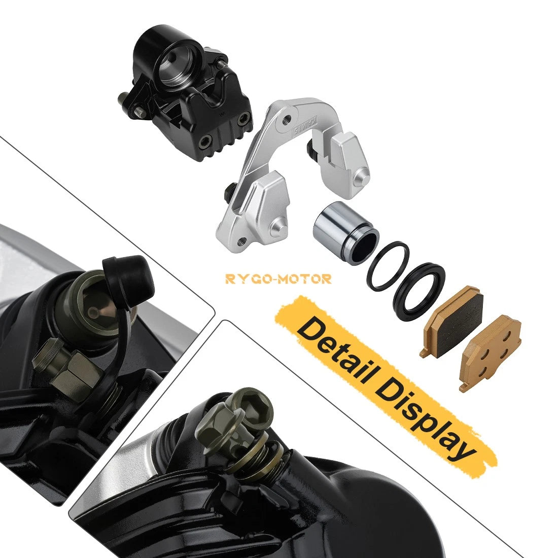 Front Left Brake Caliper & Pads for Honda Gold Wing 1000 GL1000 (1975–1977)