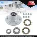 6 on 5.5" Galvanized Trailer Hub Kit for 5200-6000 lbs Spindle