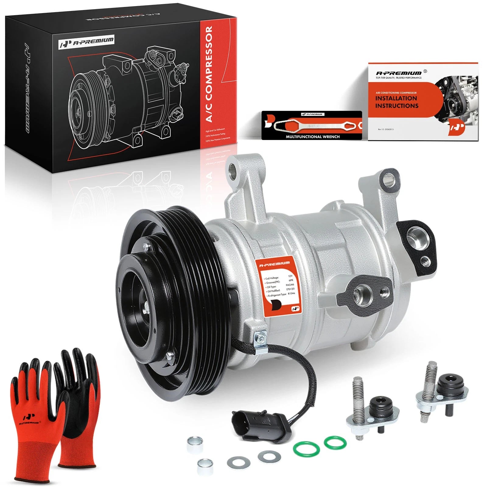 A/C Compressor with Clutch for Ram Dakota, Jeep Grand Cherokee (2004)