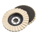 5 Pack Felt Flap Disc Abrasives for Polishing Wheel (4-1/2" × 7/8" Arbor)