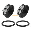 2X Front Wheel Brake Drum & Dust Seal for Yamaha Big Bear 350 (1989–1998)