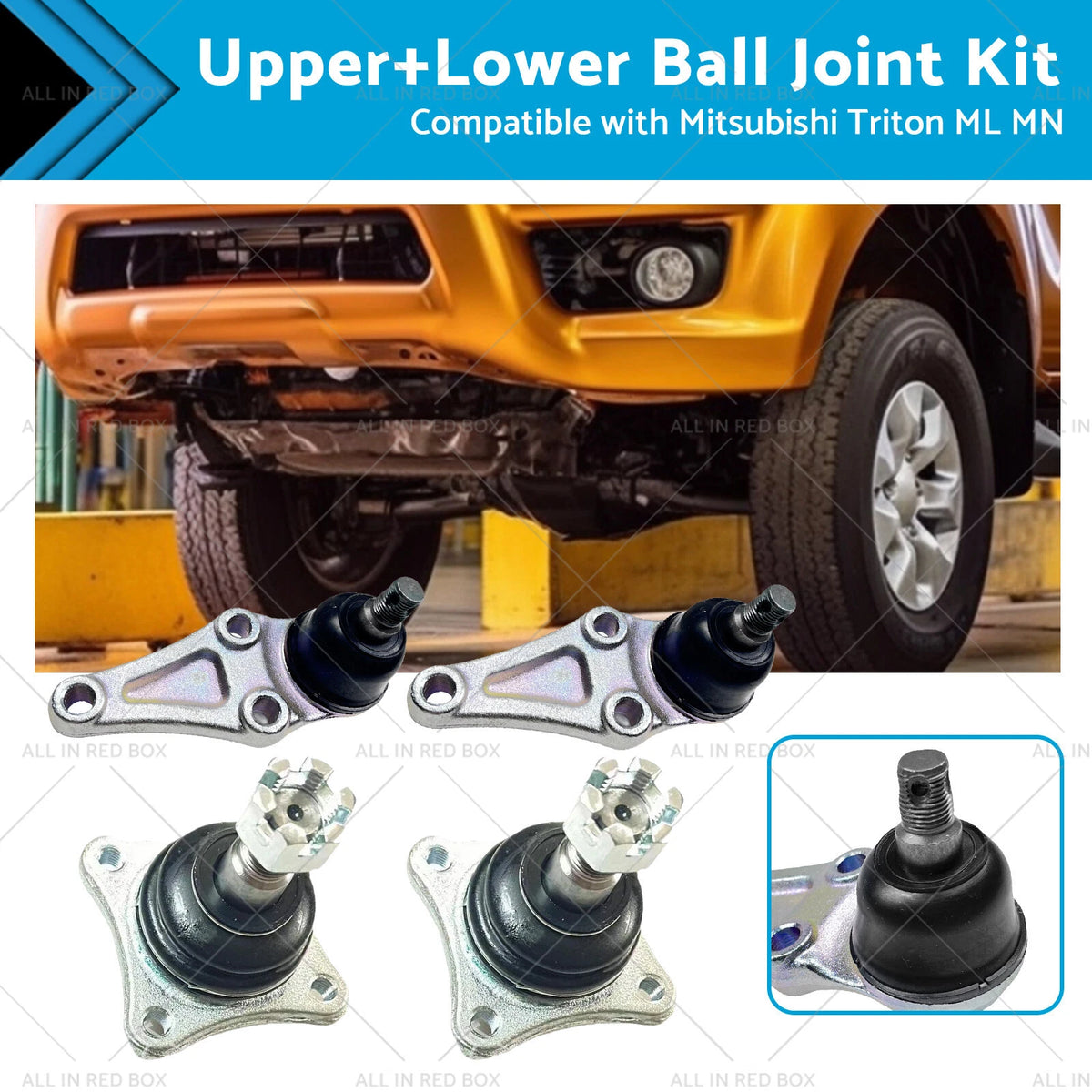 4X Upper Lower Ball Joint Kit for Mitsubishi Triton ML MN (2006–2015)