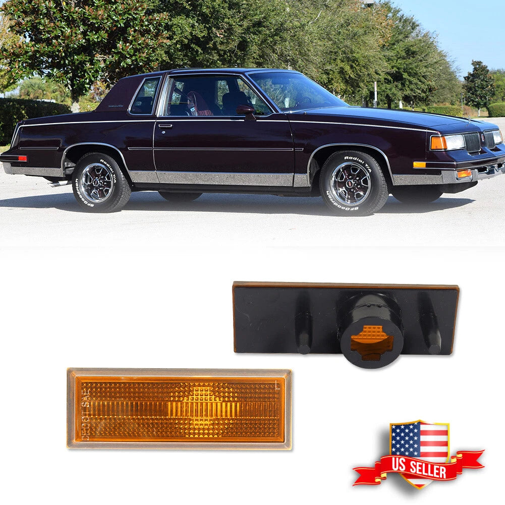 Amber Lens Side Marker Lights for Oldsmobile Cutlass 442 (1981–1988)