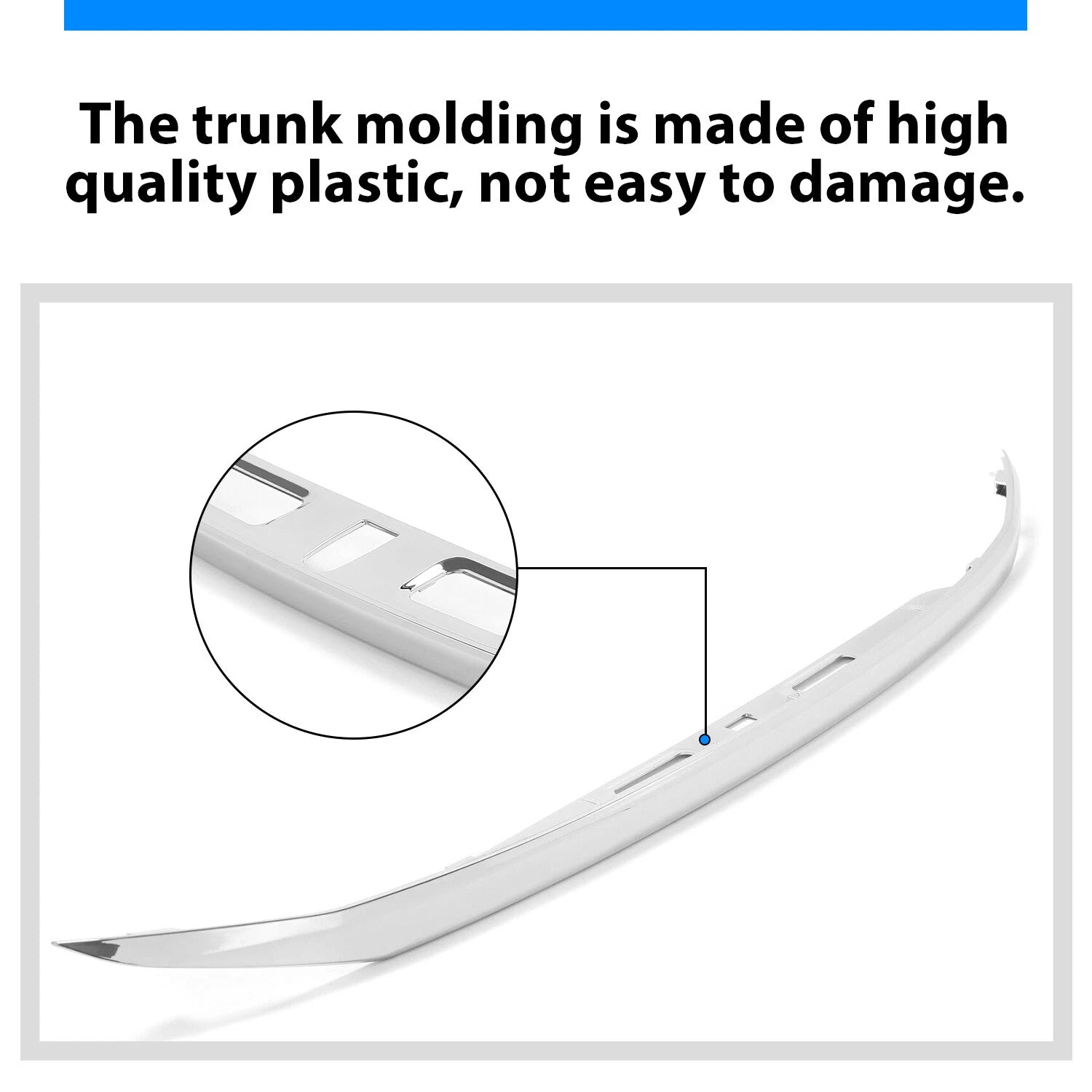 Rear License Garnish Chrome Trim for Honda Accord Sedan (2016–2017)