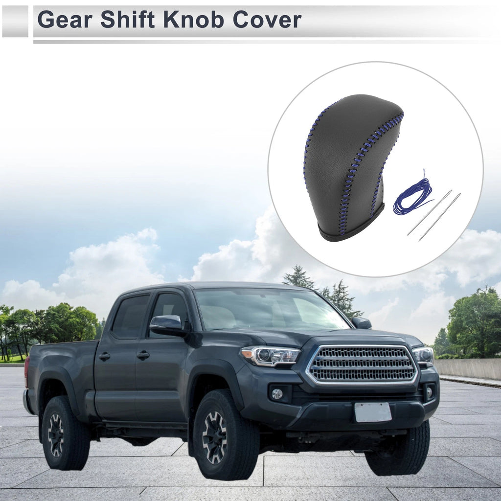 1 Pc Gear Shift Knob Cover for Toyota Tacoma (2016–2022) Black Blue