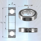 6804-2RS Deep Groove Ball Bearing for Auto (20x32x7mm)