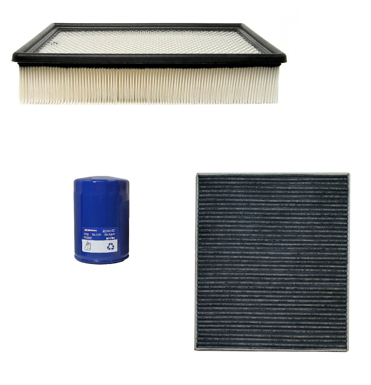 Engine Oil Air Carbon Cabin Filter Kit for Chevy GMC V8 6.6L (2011–2019)