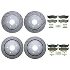 Front Rear Brake Kit for Dodge Ram 1500 (2019–2023) - Drilled Disc, Bosch, Ceramic Pad