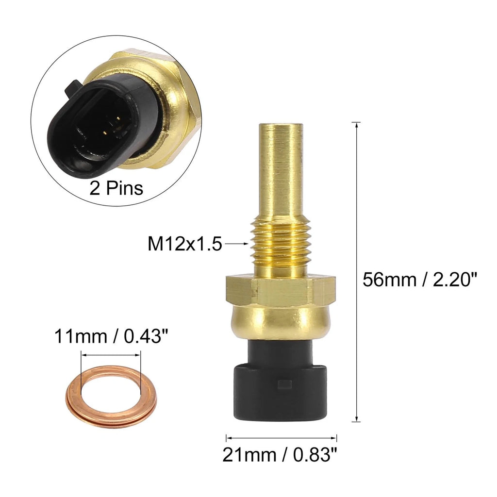 2 Pins Engine Water Coolant Temperature Sensor for Buick Chevrolet (15326388)