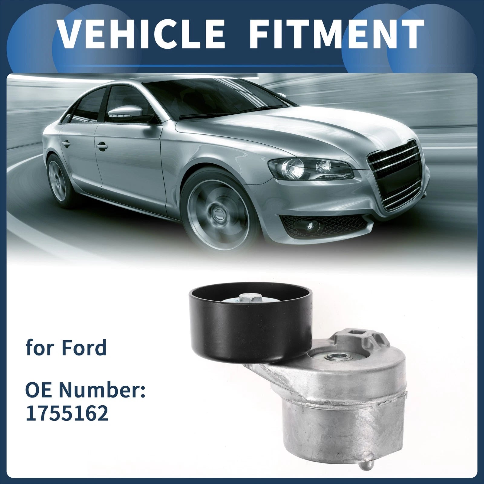 Belt Tensioner for Ford Transit 2.4 (2000–2014) No. 1755162 Metal