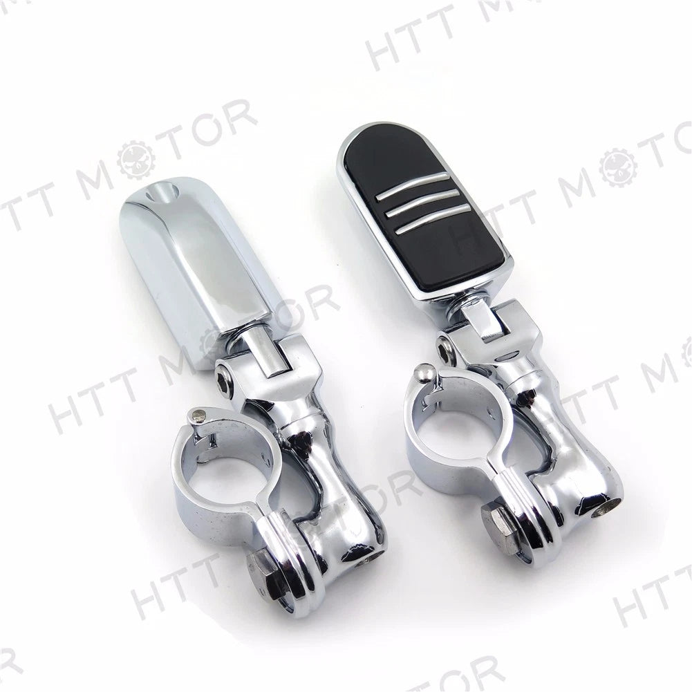Adjustable Foot Pegs for Triumph Rocket/Suzuki (1.5" Chrome)