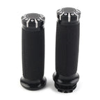 1" Black Handlebar Hand Grips for Harley Dyna Sportster XL883 1200 Softail