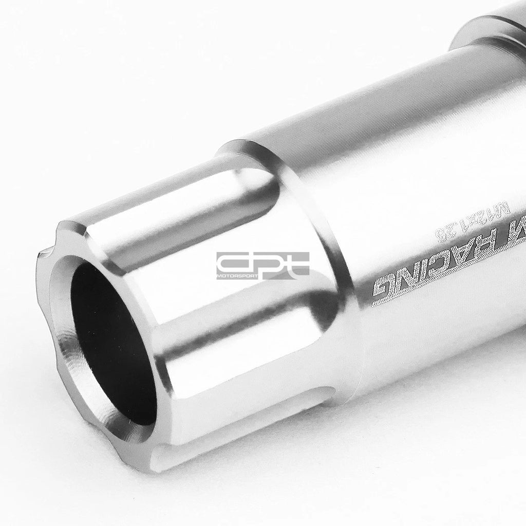 20 PC Open End M12x1.25 50mm Tall Aluminum Lug Nuts + Lock Key for JDM Vehicles
