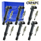 6pc spark plugs & ignition coil packs UF270 for Jeep Liberty (2002–2008)