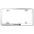 Stainless Steel Wide Body License Plate Frame - Officially Licensed for Type S