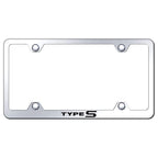 Stainless Steel Wide Body License Plate Frame - Officially Licensed for Type S