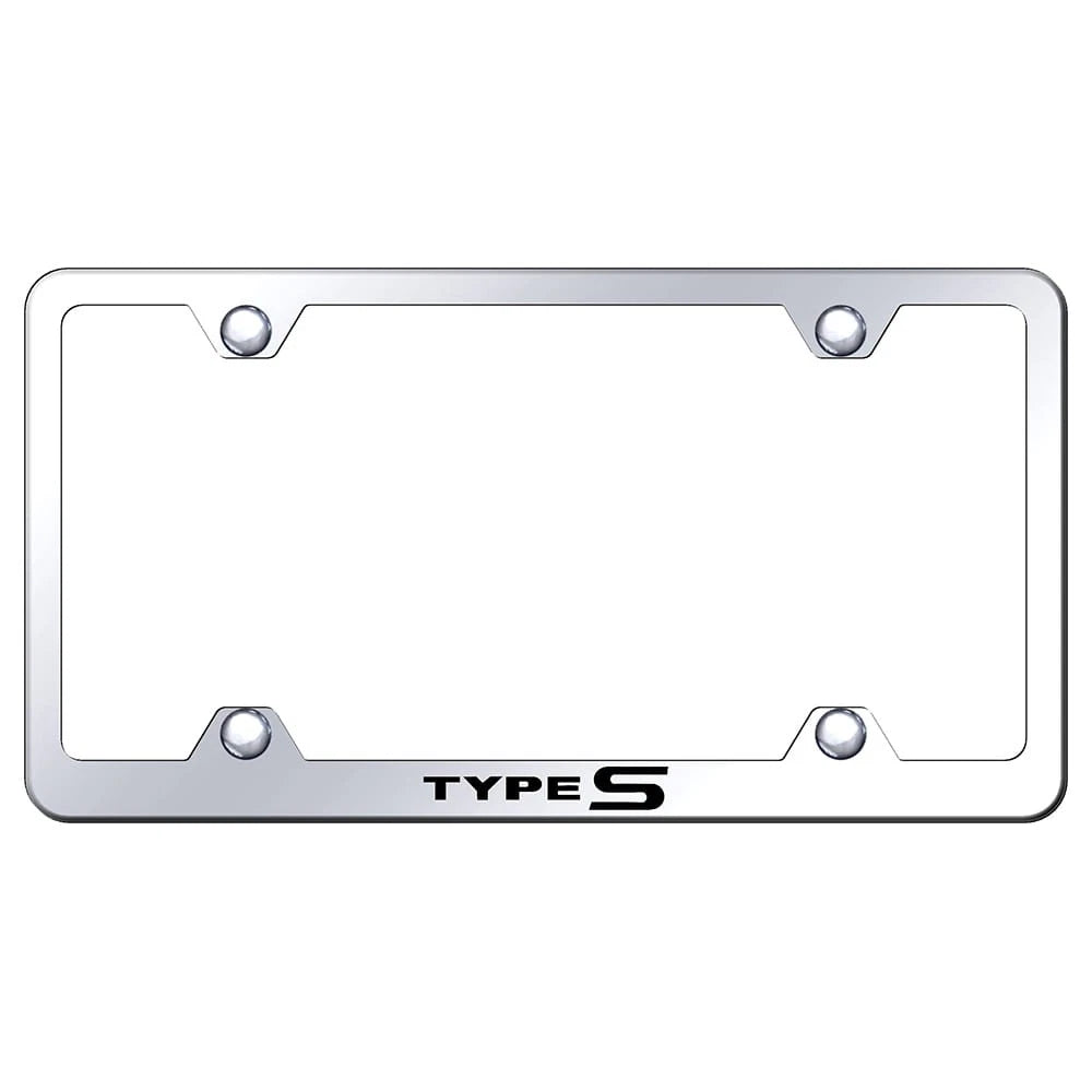 Stainless Steel Wide Body License Plate Frame - Officially Licensed for Type S
