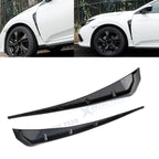 Gloss Black Front Fender Side Vent Molding Cover Trim for Honda Civic (2016–2021)