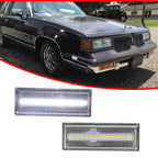 2X Clear White Side Marker Lights for Oldsmobile Cutlass 442 (1981–1988)