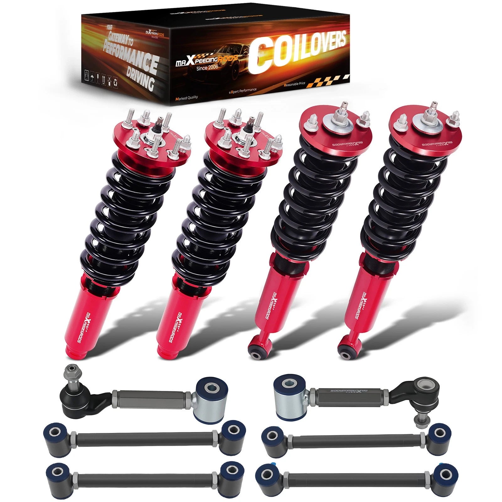 24 Way Damper Coilover + Rear Camber Arm Kit for Honda Accord (2003–2007)