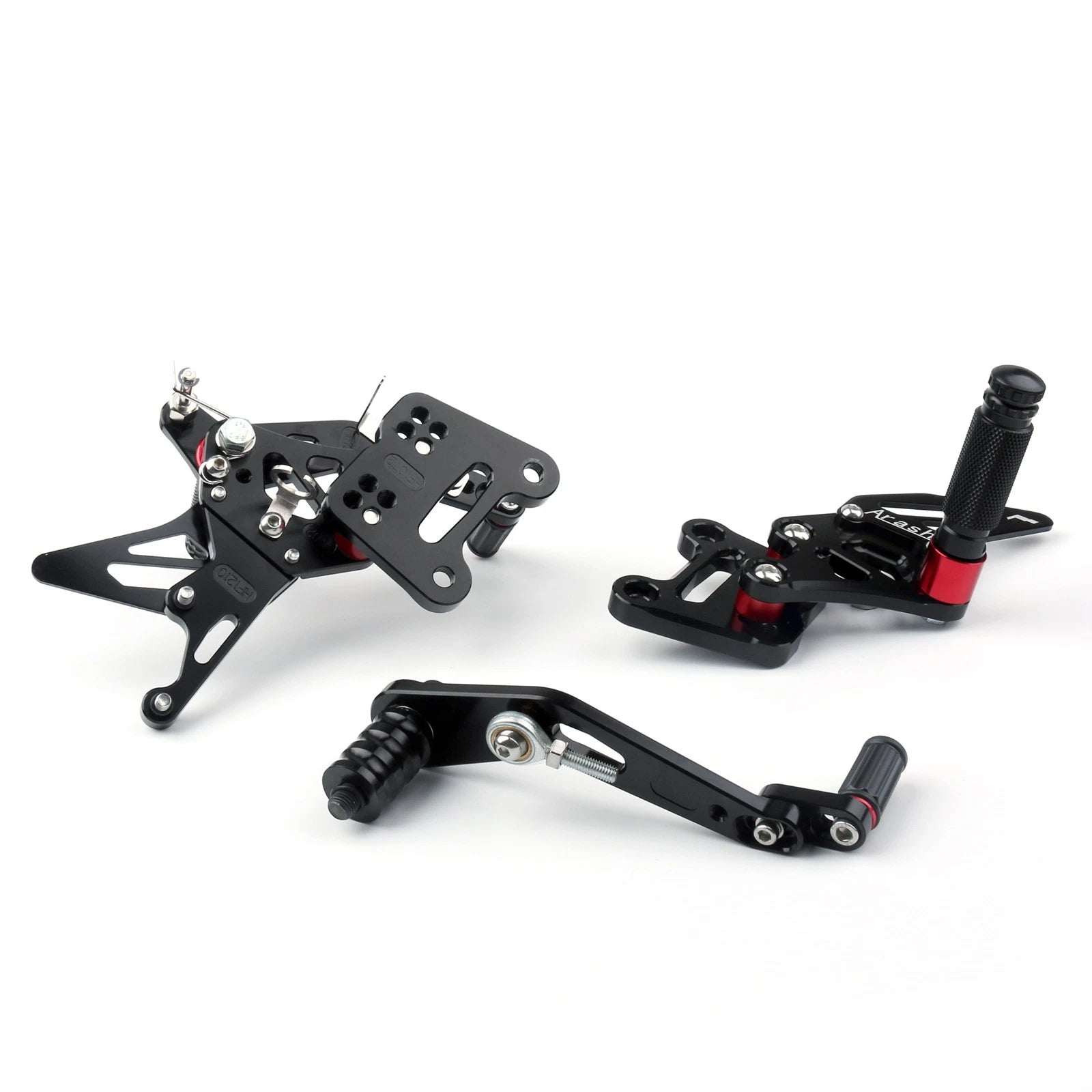 CNC Black Rearsets Footpegs for Suzuki GSXR1000 GSXR1000R (2017–2023)