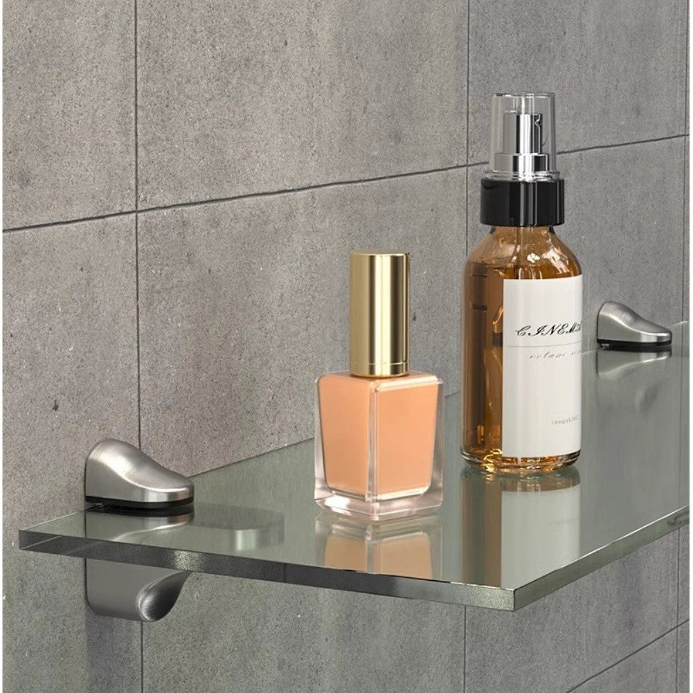 Adjustable Glass Shelf Bracket for Wall Mount (Polished Chrome, Zinc Alloy)